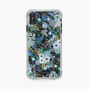 Rifle Paper Co Clear Garden Party Blue XS Max iPhone Case